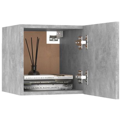 vidaXL Muebles de salón de pared 4 uds gris hormigón 30,5x30x30 cm