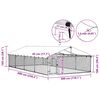 vidaXL Perrera de exterior con tejado 600x300x150 cm