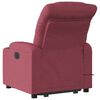 vidaXL Sillón reclinable de masaje elevable tela rojo tinto