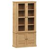 vidaXL Armario con vitrina VIGO madera maciza de pino 85x35x170 cm
