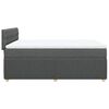vidaXL Cama box spring con colch&oacute;n tela gris oscuro 140x200 cm