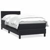 vidaXL Cama box spring con colch&oacute;n terciopelo negro 100x220 cm
