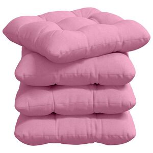 vidaXL Cojines para asiento 4 pcs Rosa 45 x 45 x 12 cm tela