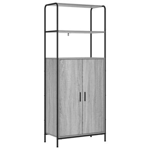 vidaXL Aparador alto Sonoma gris 40 x 33 x 161 cm Madera de ingenier&iacute;a