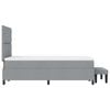 vidaXL Cama tipo Box Spring con colch&oacute;n Gris Claro 120 x 190 cm tela