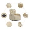 vidaXL Sill&oacute;n reclinable de tela color crema
