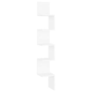 vidaXL Estante de esquina de pared madera contrachapada 20x20x127,5 cm