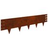 vidaXL Borde de C&eacute;sped 30 pcs 100 x 25 cm Acero Oxidado