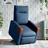 vidaXL Sillón eléctrico reclinable elevable de tela azul