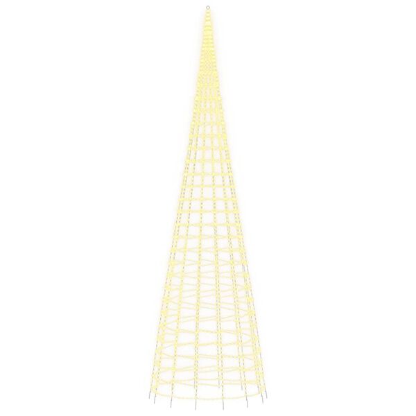 vidaXL &Aacute;rbol de Navidad en asta bandera 3000 LED blanco c&aacute;lido 800 cm