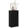 vidaXL Librer&iacute;a de madera contrachapada roble negro 40x24x77 cm