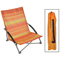 HI Silla de playa plegable naranja 65x55x25/65cm