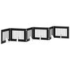vidaXL Puerta para perros plegable con soportes 6 pcs Roble Negro