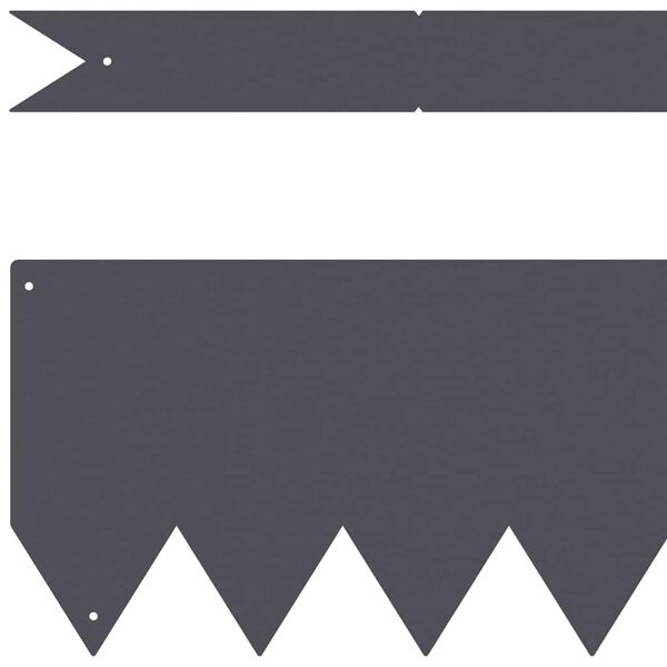 vidaXL Borde de C&eacute;sped 10 pcs Antracita 100 x 0.05 x 20 cm