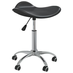 vidaXL Silla de oficina de cuero sint&eacute;tico negra