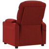 vidaXL Sillón de masaje eléctrico tela rojo tinto