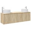 vidaXL Juego de Muebles de Ba&ntilde;o 3 uds. Roble Sonoma