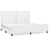 vidaXL Estructura de cama sin colch&oacute;n cuero sint&eacute;tico blanco 200x200cm
