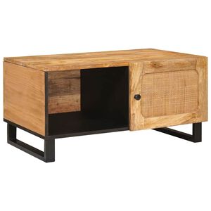 vidaXL Mesa de Caf&eacute; Natural 80 x 50 x 40 cm Madera de mango maciza