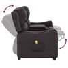 vidaXL Sillón reclinable masaje 2 plazas con portavasos cuero PE negro