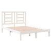 vidaXL Estructura de cama doble pequeña madera maciza blanca 120x190cm
