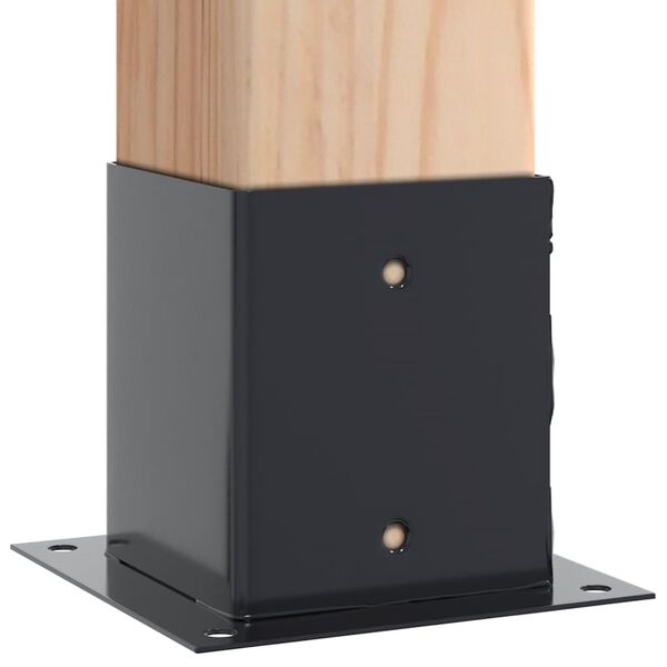 vidaXL Bases para postes cuadradas 4 uds. Antracita 101x101 mm
