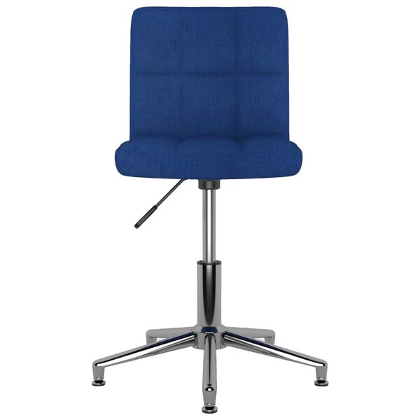 vidaXL Sillas de comedor giratorias 2 unidades tela azul