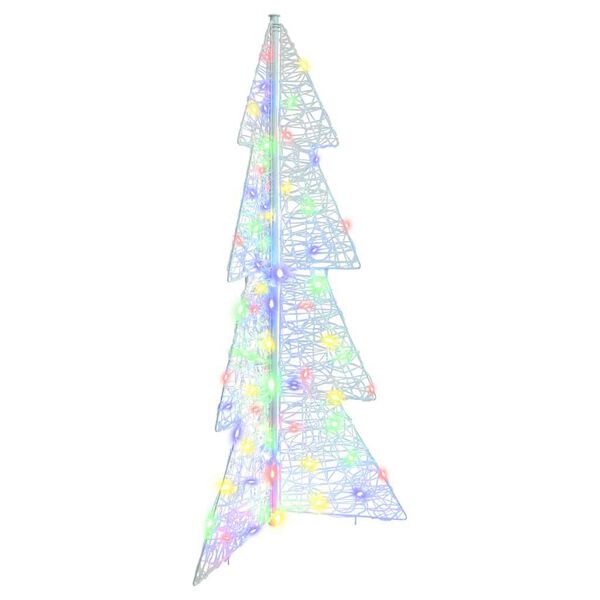 vidaXL Árbol de Navidad con 100 LED Multicolor 120 cm Acrílico