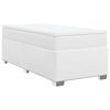 vidaXL Cama box spring con colch&oacute;n cuero sint&eacute;tico blanco 90x190 cm