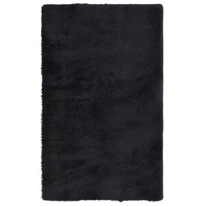 vidaXL Alfombra peluda de pelo largo NAVARRA negra 80x150 cm poli&eacute;ster