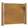 vidaXL Puerta de jard&iacute;n 100x100 cm de acero corten