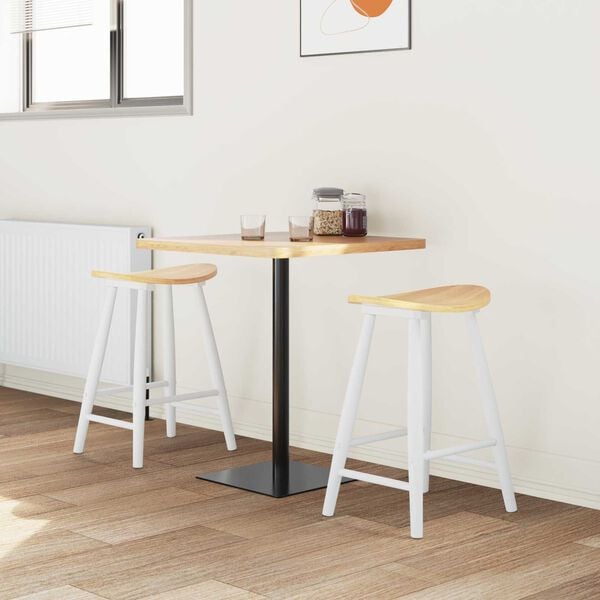 vidaXL Sillas de comedor 2 pcs 46 x 37 x 63 cm Madera de Caucho S&oacute;lido