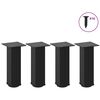 vidaXL Patas para mesa de centro (4 unidades), color negro, 30-32 cm, acero