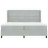vidaXL Cama tipo Box Spring Gris Claro 200 x 200 cm Terciopelo