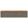 vidaXL Caja de almacenaje jard&iacute;n madera acacia rat&aacute;n gris 220x50x54cm