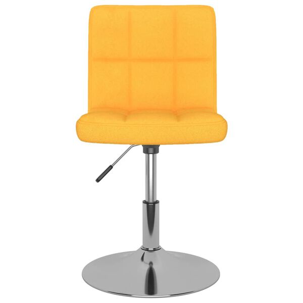 vidaXL Silla de comedor giratoria tela amarillo