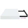 vidaXL Estante flotante de pared 2 uds MDF blanco brillo 50x23x3,8 cm