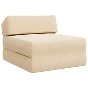 vidaXL Sof&aacute; Cama Plegable Crema 60 x 70 x 41 cm Tela