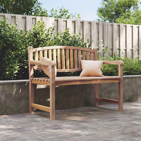 vidaXL Banco de jard&iacute;n madera maciza de teca 114x59x87 cm