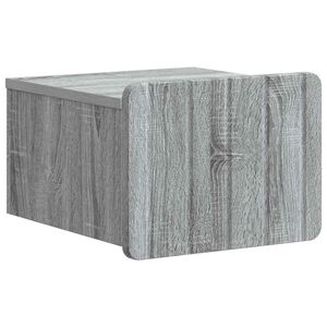 vidaXL Mesita de Noche de Pared Gris Sonoma 33 x 34,5 x 24 cm