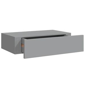 vidaXL Estante con caj&oacute;n de pared MDF gris 40x23,5x10 cm