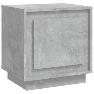 vidaXL Mesita de noche madera contrachapada gris hormig&oacute;n 44x35x45 cm