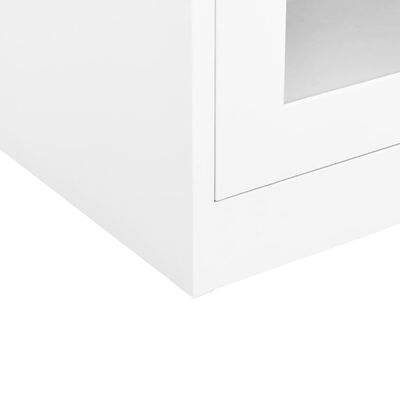 vidaXL Armario de oficina de acero blanco 90x40x90 cm