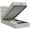 vidaXL Cama otomana con colch&oacute;n Gris Claro 90 x 190 cm Terciopelo