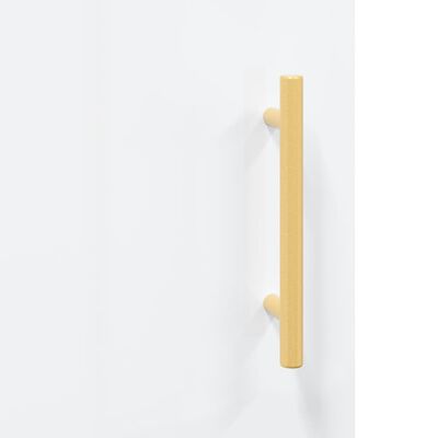 vidaXL Aparador alto madera contrachapada blanco brillo 69,5x34x180 cm