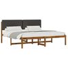 vidaXL Estructura de Cama con Cabecera Tapizada Natural y Gris Oscuro