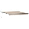 vidaXL Toldo retr&aacute;ctil Beige 400 x 350 cm Poli&eacute;ster