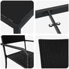 vidaXL Conjunto de Comedor de Jard&iacute;n 3 pcs Negro rat&aacute;n sint&eacute;tico