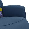 vidaXL Sill&oacute;n reclinable de masaje con reposapi&eacute;s tela azul