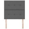 vidaXL Cabecero con cabecera Gris oscuro 90 cm Cuero sint&eacute;tico